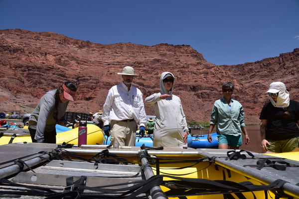 Installing frames for the rafts