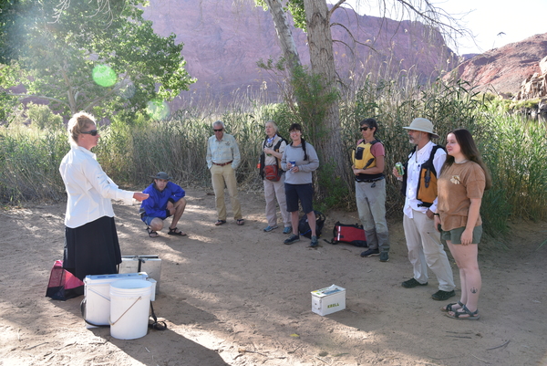 Camp briefing at Lees Ferry