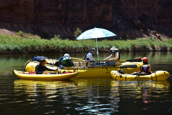 River rafting in style; a relaxed start