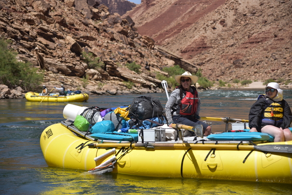 Relaxed and happy below the first rapid