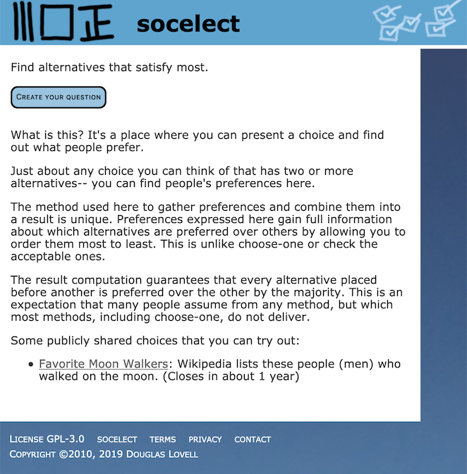 socelect home page